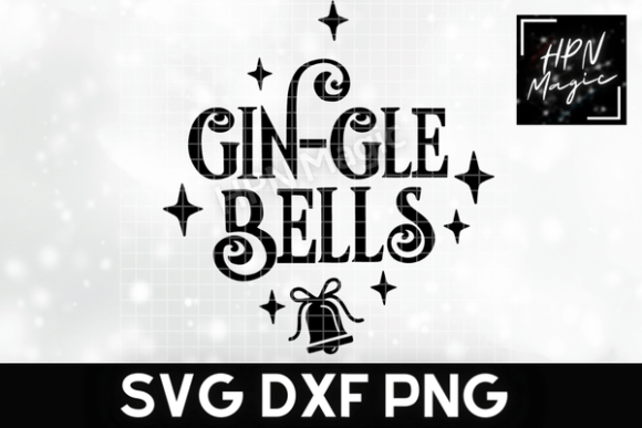 Gin-Gle Bells Christmas Ornament Graphics