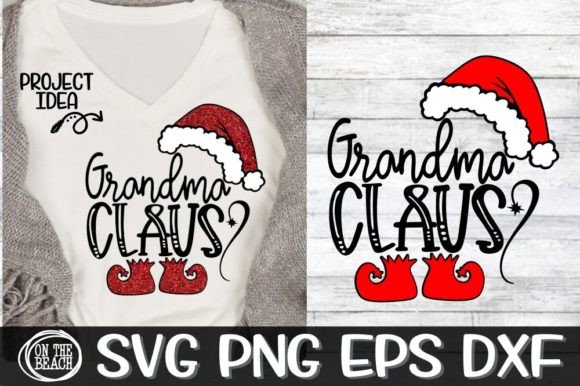 Grandma Claus SVG PNG Cutting Sub