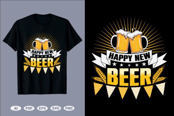 Happy New Beer T-Shirt Graphics and Crafts