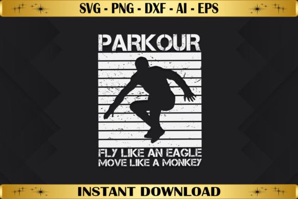 Parkour Fly Like an Eagle Graphics for T-Shirt Designs
