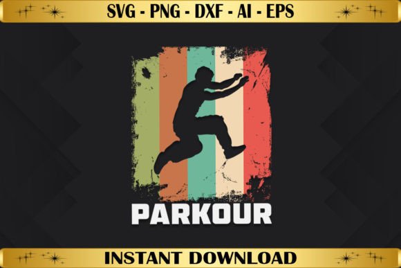 Retro Vintage Parkour Graphics for T-Shirt Designs