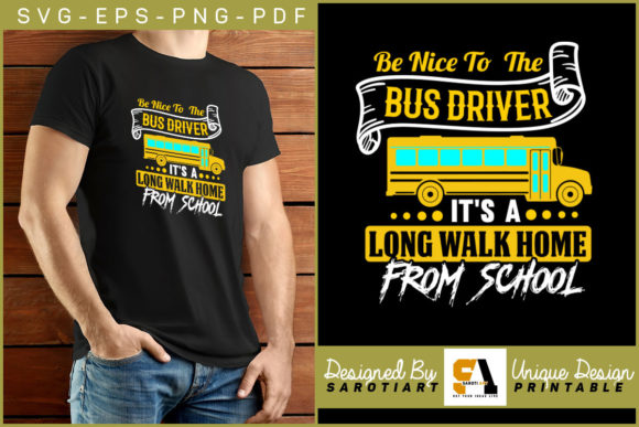 School Bus Driver Printable T-shirt SVG