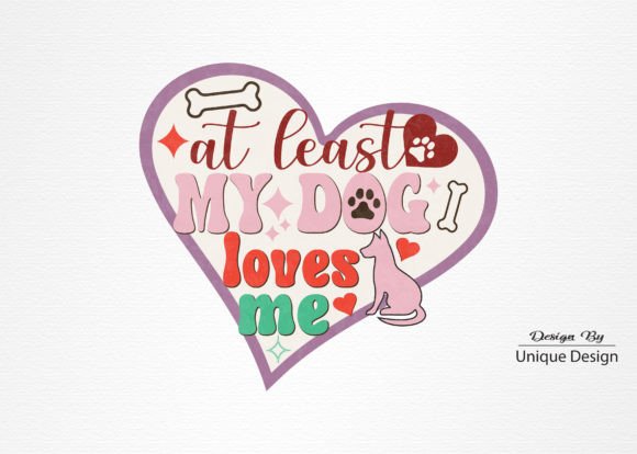 Valentines Dog Loves PNG Sublimation 5 Graphics
